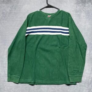 Wrangler Hero Y2K Sweatshirt Mens Medium Green 100% Cotton Running Pullover